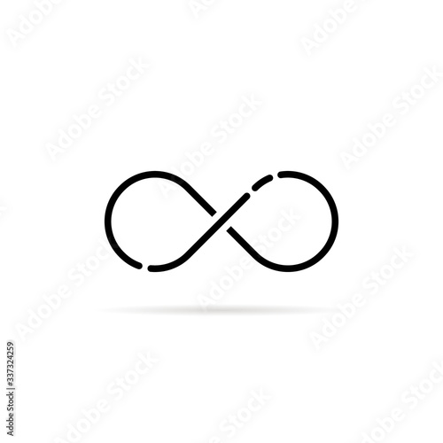 black infinity logo like unlimited icon