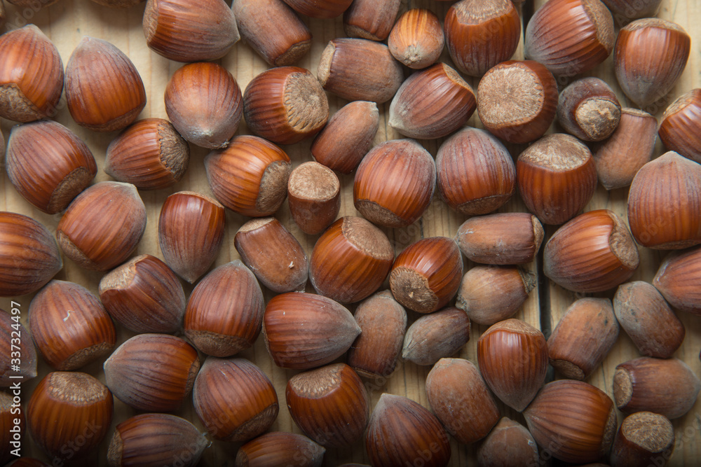 Macro photo Hazelnut nuts. Photo nature food Hazelnut nuts in shell Macro photo Hazelnut nuts. Photo nature food Hazelnut nuts in shell