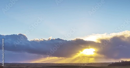 Wallpaper Mural Sunbeams moving across the sky Torontodigital.ca