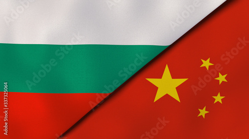 Free Download The flags of Bulgaria and China. News, reportage, business background. 3d illustration - GFXLoad