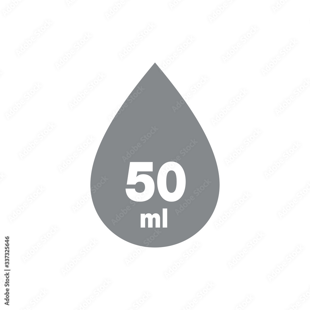 Liter l sign (l-mark) estimated volumes 50 milliliters (ml). Vector symbol packaging and labels used for prepacked foods, drinks different liters and milliliters. 50 Vol single icon isolated on white Liter l sign (l-mark) estimated volumes 50 milliliters (ml). Vector symbol packaging and labels used for prepacked foods, drinks different liters and milliliters. 50 Vol single icon isolated on white