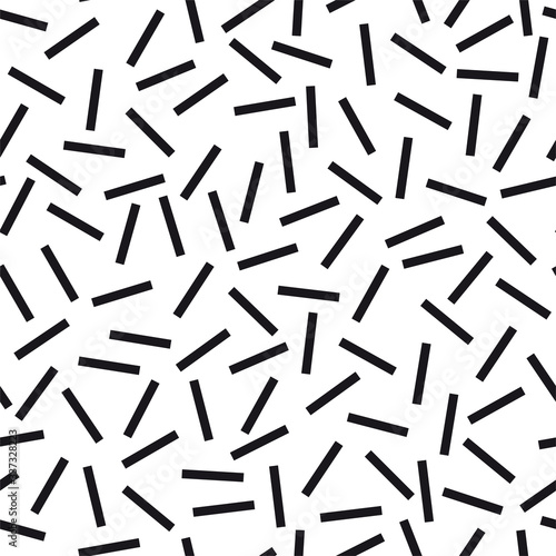 Black and white geometric seamless abstract background. Memphis design graphic elements. Retro and modern simple pattern for banner  card  poster etc. Vector illustration