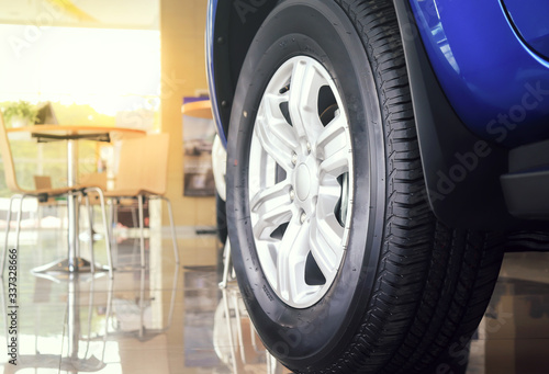 New cars at dealer showroom