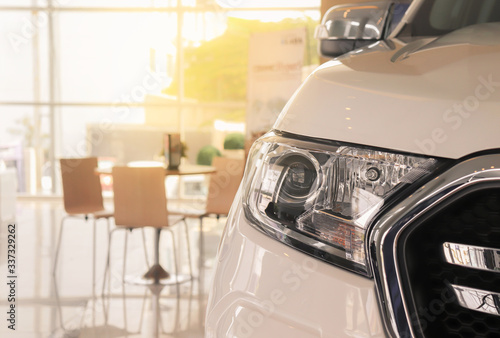 New cars at dealer showroom