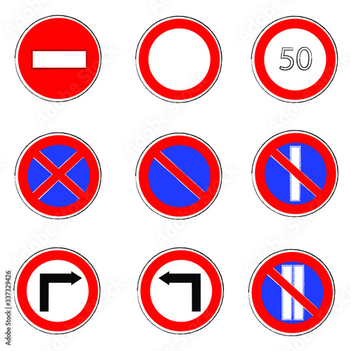 set of traffic signs Free Download set of traffic signs - GFXLoad