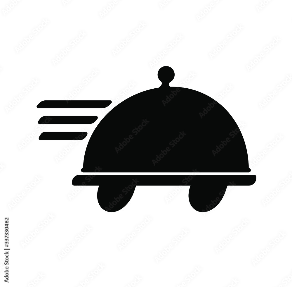 Fototapeta premium vector illustration of a restaurant cloche