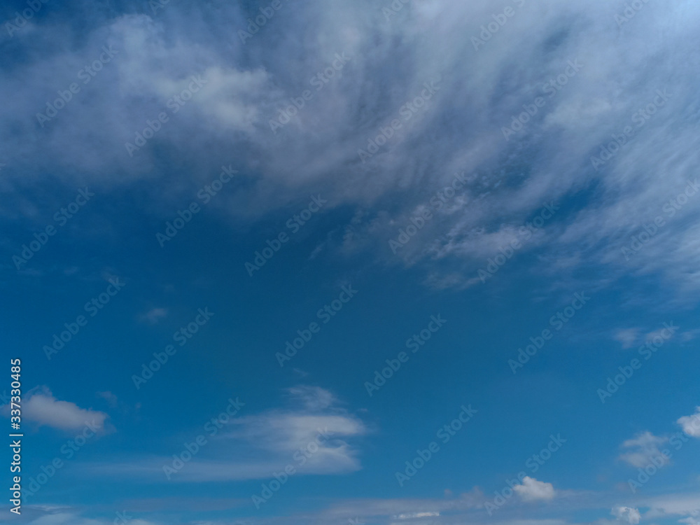 white clouds with blue sky