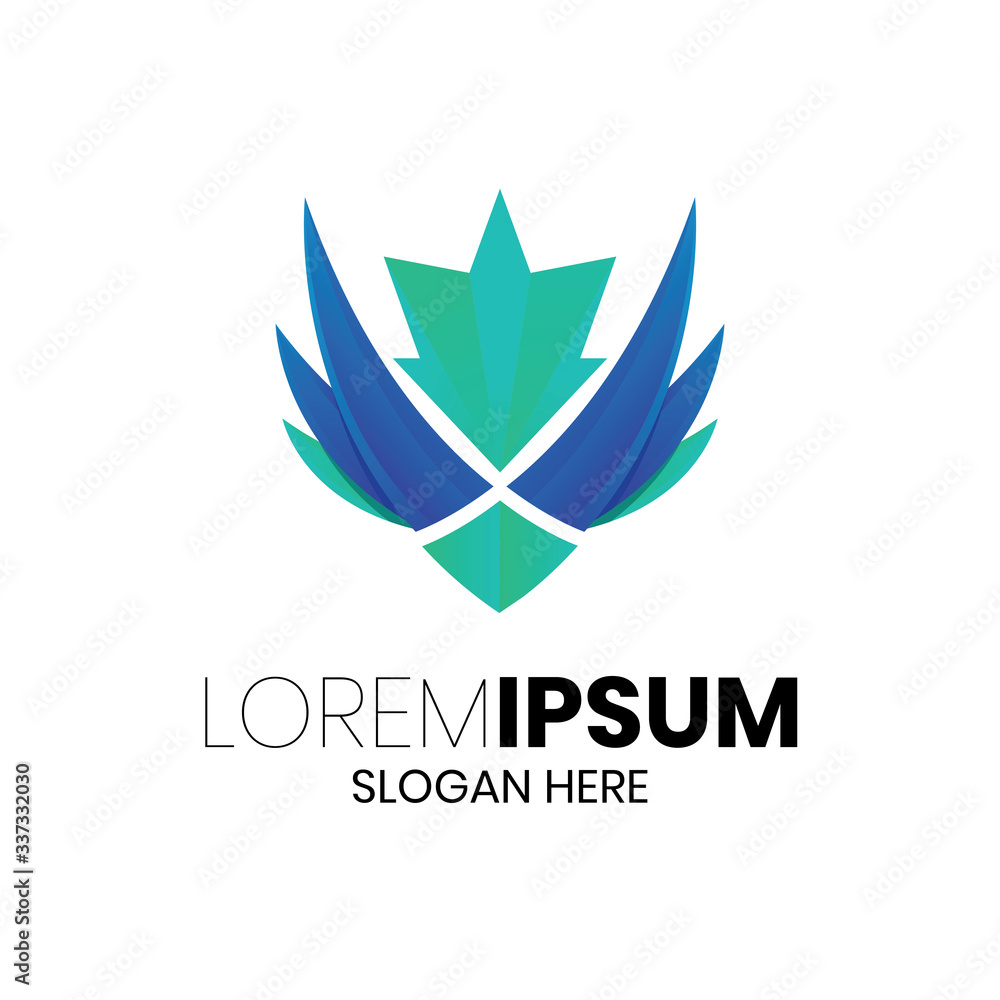 Abstract Bird Colorful Logo Abstract Bird Colorful Logo