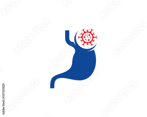 Stomach Virus logo vector template, Creative stomach logo design concepts