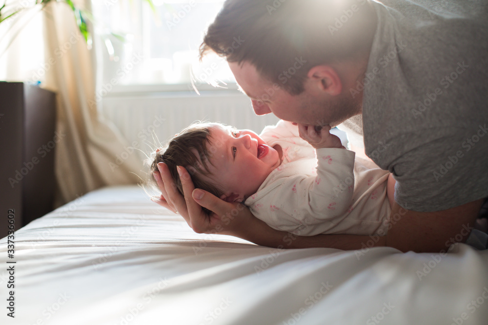 dad and baby loving play together dad and baby loving play together