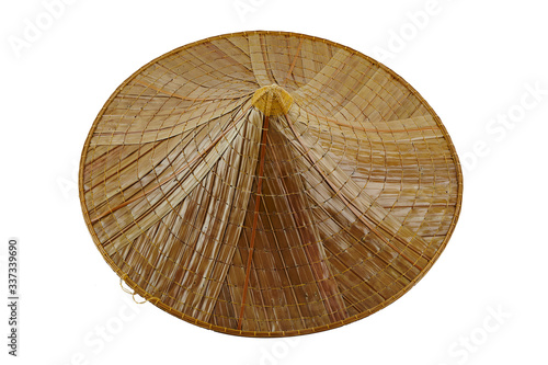 wicker basket on a white background
