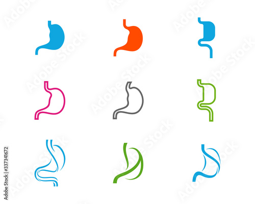 Set of Stomach logo vector template, Creative stomach logo design concepts