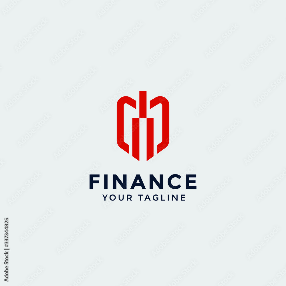Obraz premium Financial Advisors Market Charts Logo design abstract vector template. 