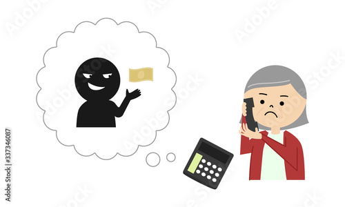 詐欺電話　高齢女性