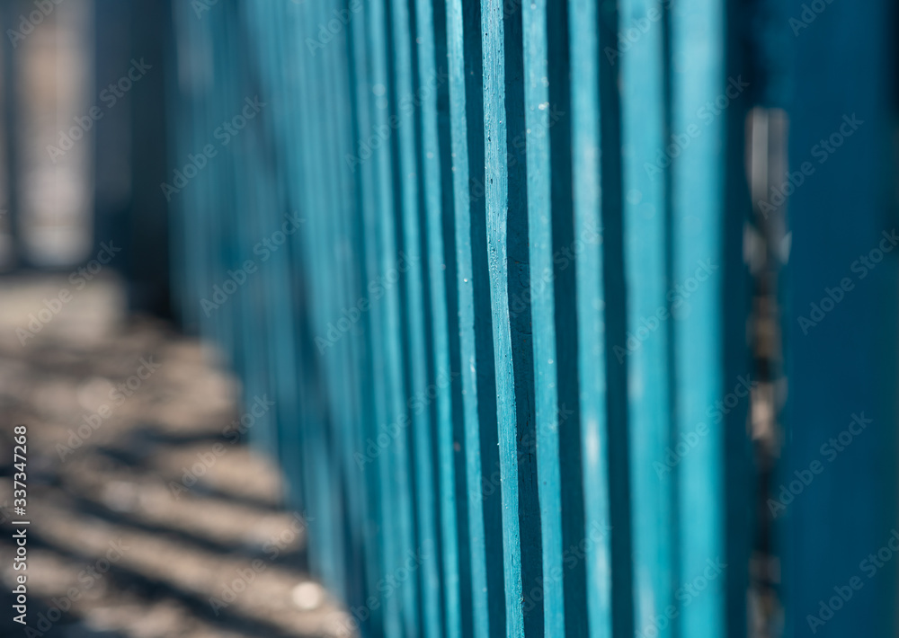 wooden blue fence wooden blue fence