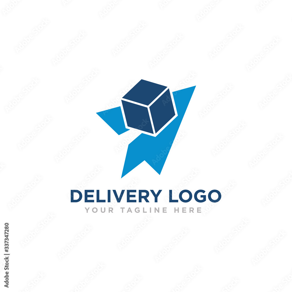 Naklejka premium Delivery Logo Design Vector Illustration