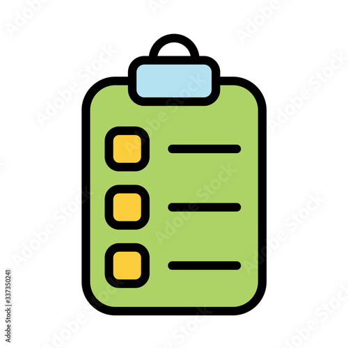 tablet lineal color vector icon isolated on white. planchette flat icon for web, mobile and user interface design