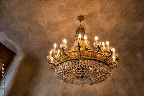 chandelier in the church