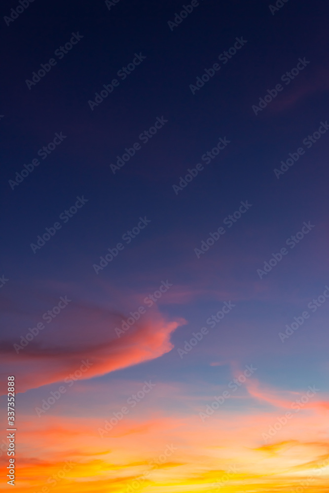 sunset in the sky​ ​vertical