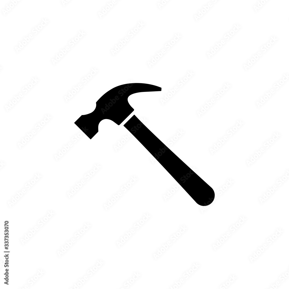 Hammer icon design black symbol isolated on white background. Vector EPS 10. Hammer icon design black symbol isolated on white background. Vector EPS 10.