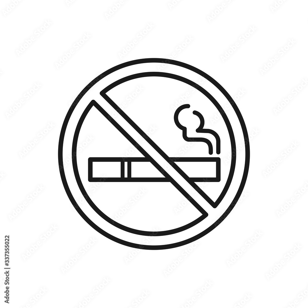 cigarette vector icon, no smoking sign in trendy flat design cigarette vector icon, no smoking sign in trendy flat design