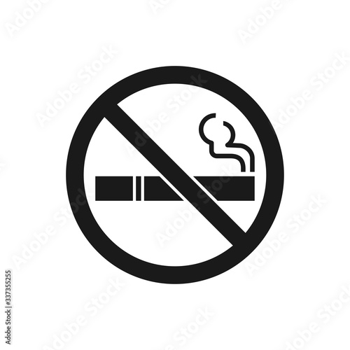 cigarette vector icon, no smoking sign in trendy flat design