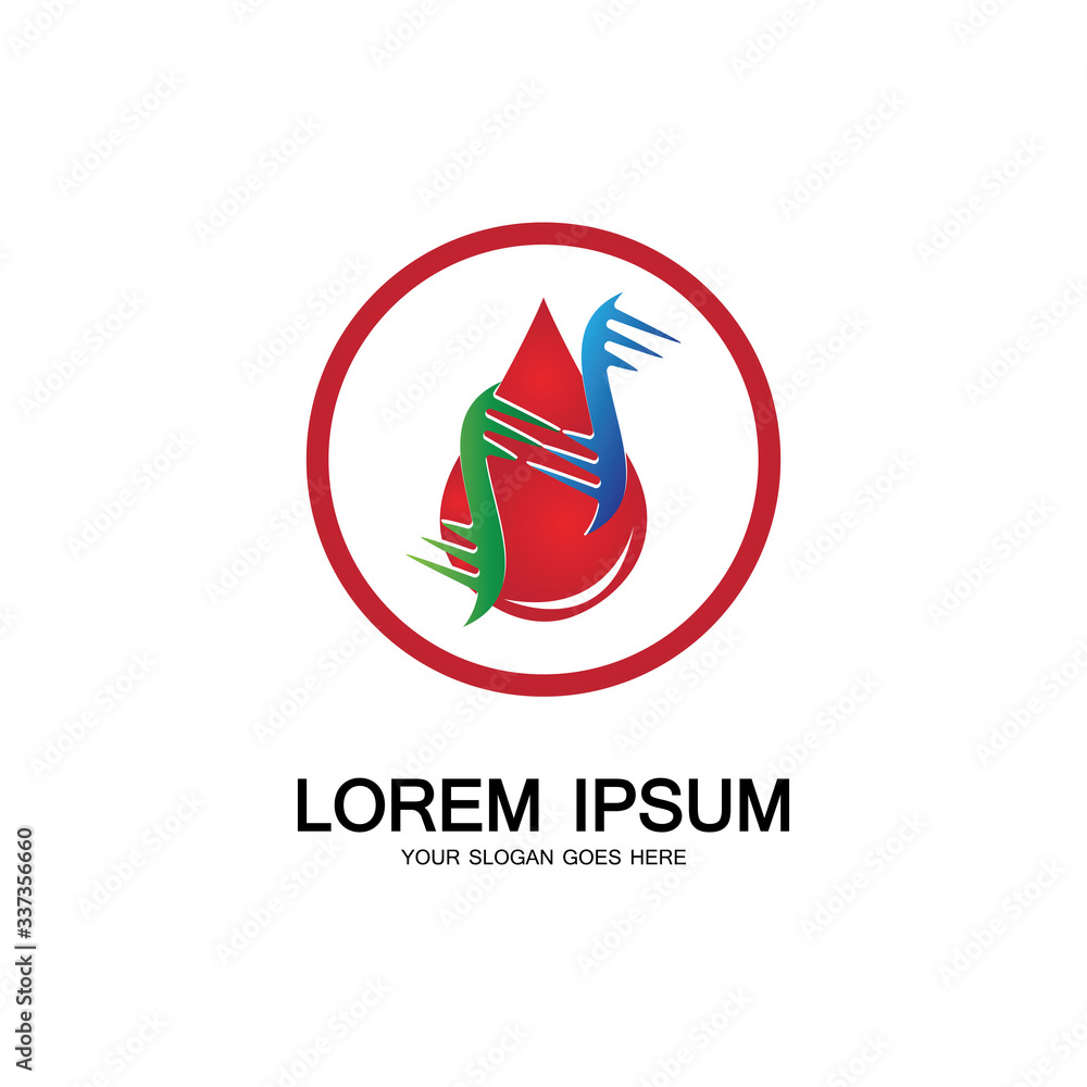 Blood DNA genetic icon sign logo Blood DNA genetic icon sign logo