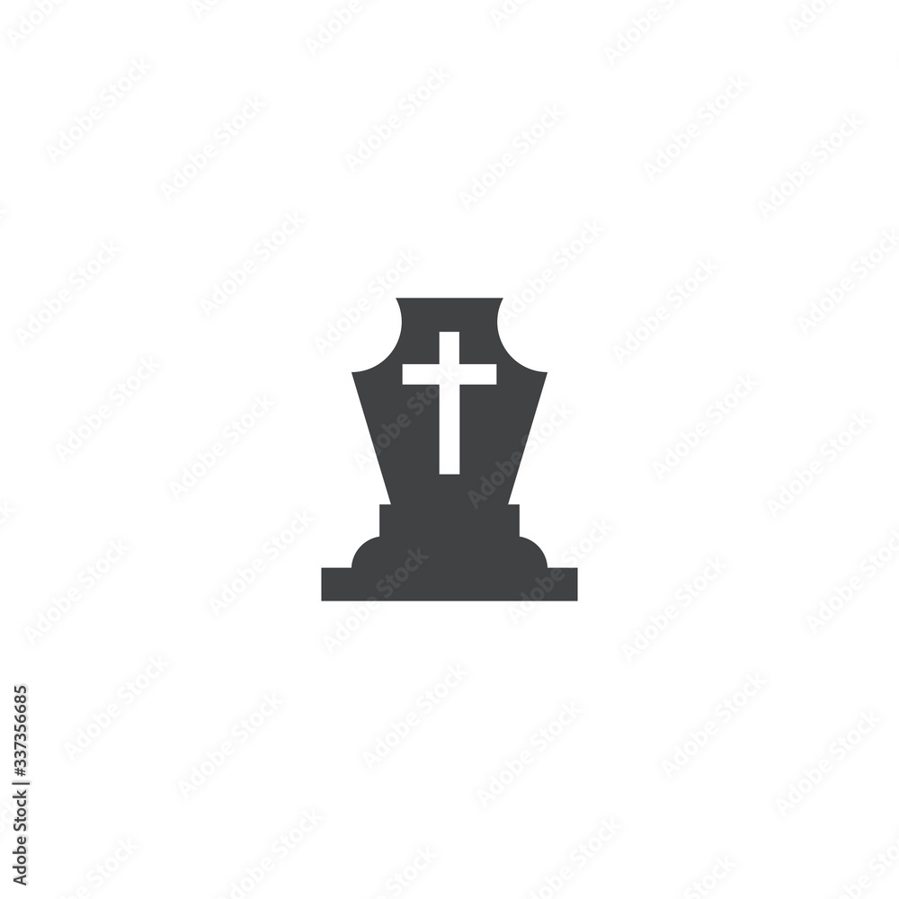 Gravestone Logo Template vector symbol Gravestone Logo Template vector symbol