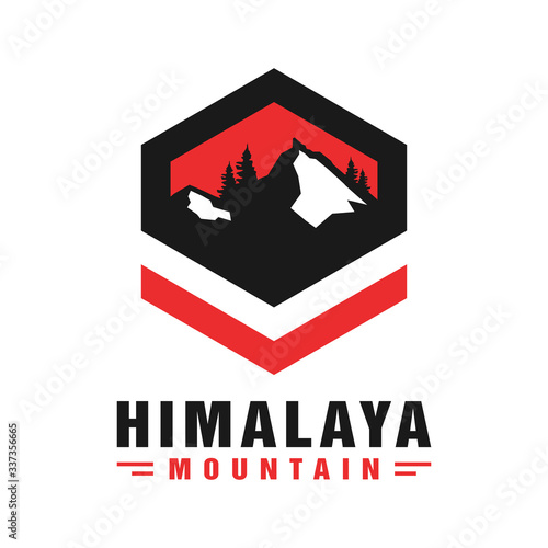 Himalayan mountain vector logo