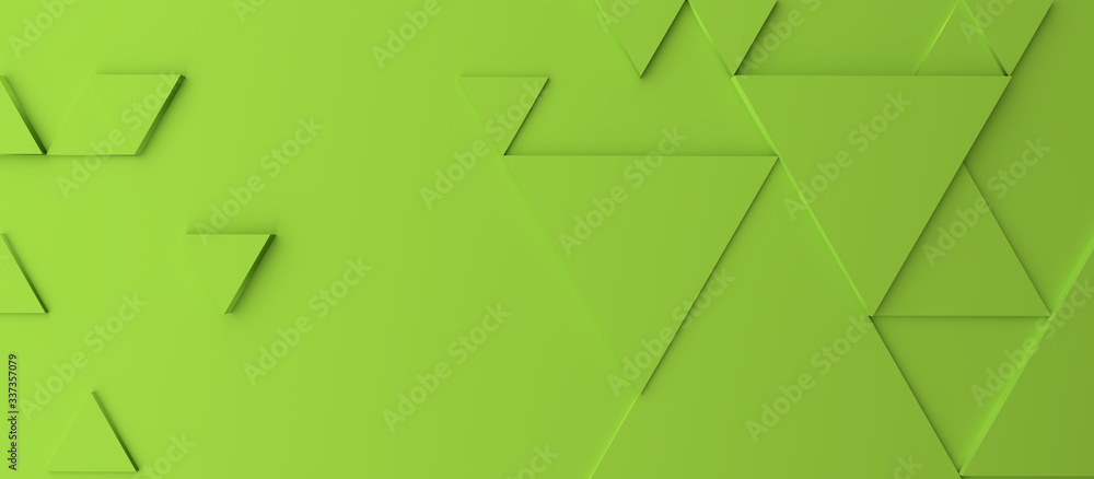 Fototapeta Abstract modern green triangle background