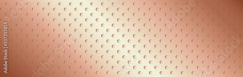 Copper punching metal. Banner background texture