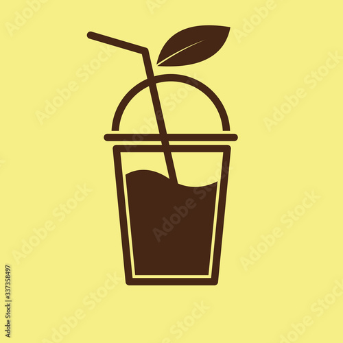 thai tea cup logo vector illustration 