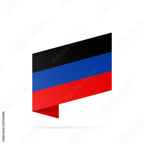 Free Download Donetsk People's Republic flag state symbol isolated on background national banner. Greeting card National Day of the Donetsk People's Republic. Illustration banner with realistic state flag of DPR. - GFXLoad