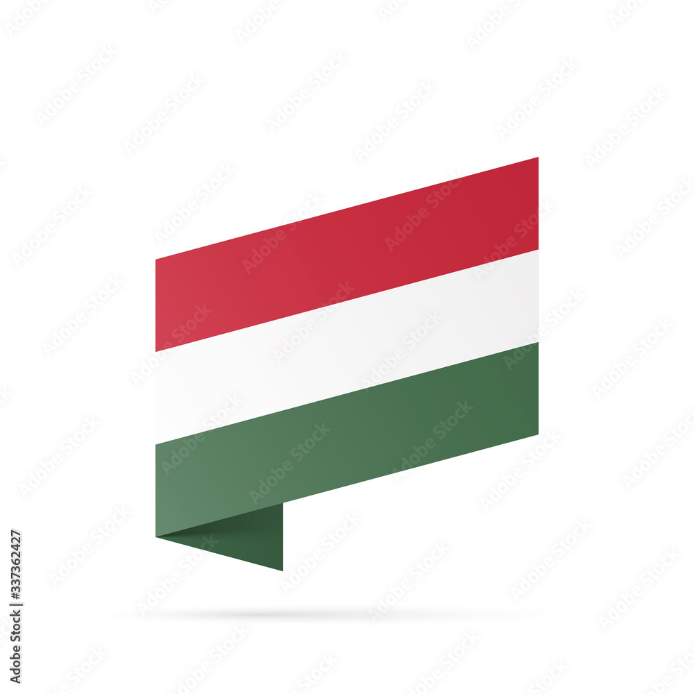 Hungary flag state symbol isolated on background national banner. Greeting card National Independence Day of the Republic of Hungary. Illustration banner with realistic state flag. Hungary flag state symbol isolated on background national banner. Greeting card National Independence Day of the Republic of Hungary. Illustration banner with realistic state flag.