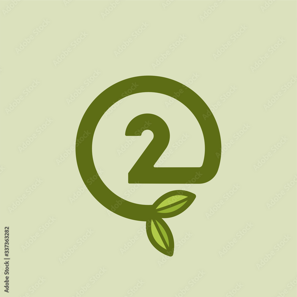 Round Vector Plant Number Design 2 Round Vector Plant Number Design 2