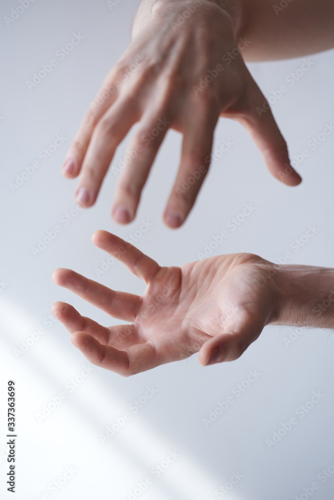male hands hand movement different gestures