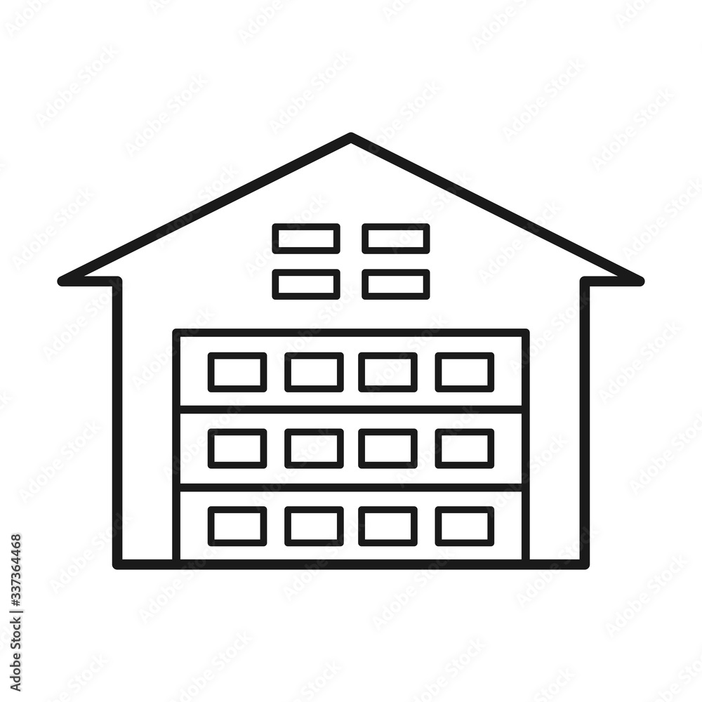 building vector icon, garage icon in trendy flat style building vector icon, garage icon in trendy flat style