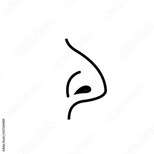 Nose icon. Vector