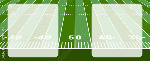 Vector grass textured american football field.