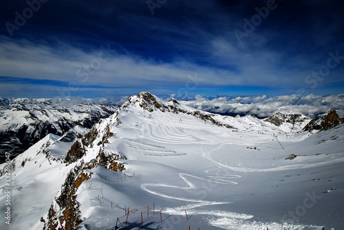 Obraz na płótnie Krajobraz alpejski, widok z Kitzsteinhorn w salonie