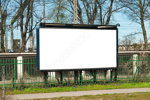 billboard mockup located in the city arrangement