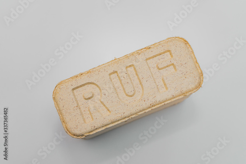 Alternative fuel, eco fuel, bio fuel. Wood sawdust