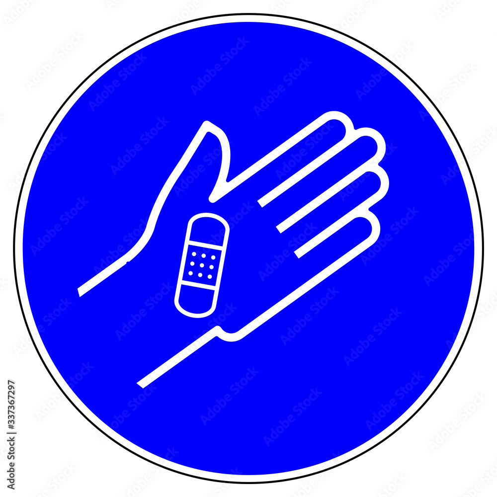 shas611 SignHealthAndSafety shas - german label - Gebotszeichen: Wunden ...