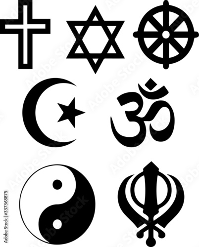 Vector illustration religious symbols