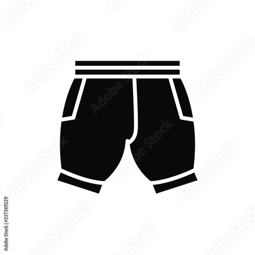 Shorts Icon Vector , Template Best Emblem Isolated Illustration , Logo Design Male Female Fashion Icons , Clothes Outline Solid Background White