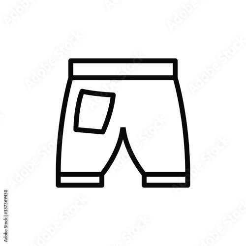 Trousers Icon Vector , Template Best Emblem Isolated Illustration , Logo Design Male Female Fashion Icons , Clothes Outline Solid Background White
