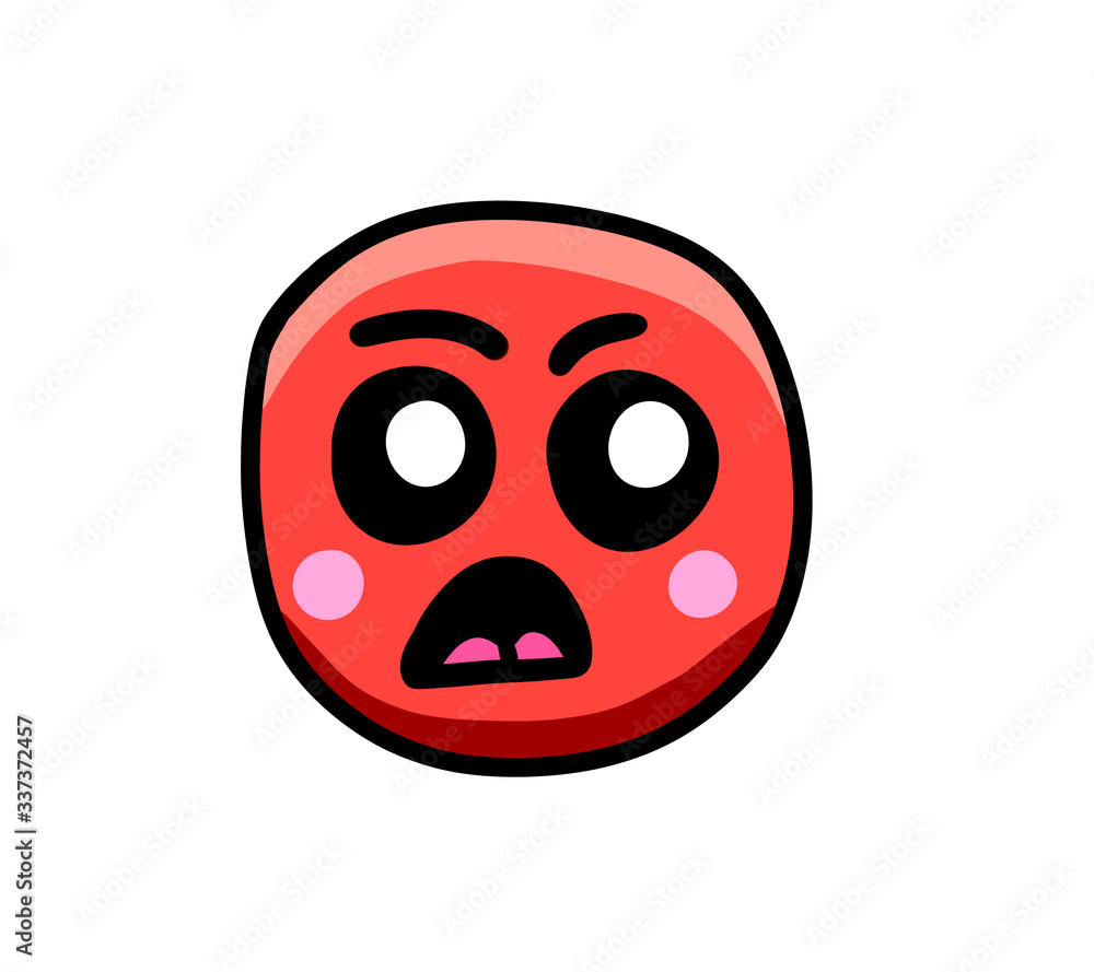 Cartoon Stylized Angry Emoticon Cartoon Stylized Angry Emoticon