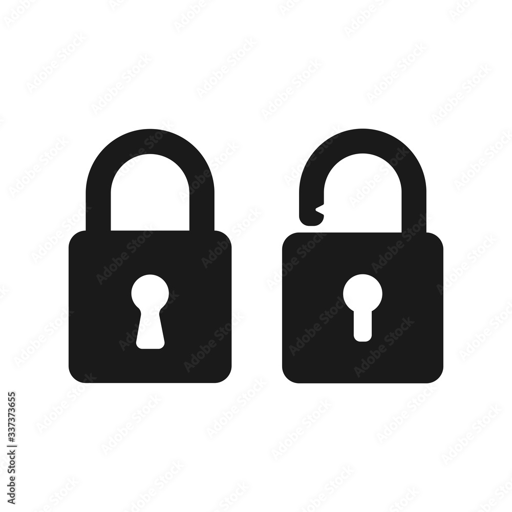padlock vector icon, lock icon in trendy flat design padlock vector icon, lock icon in trendy flat design
