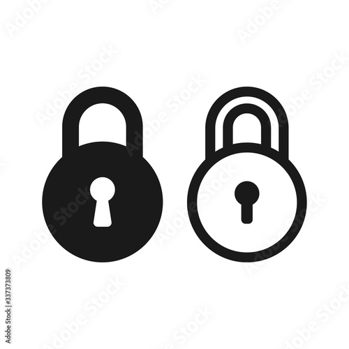 padlock vector icon, lock icon in trendy flat design
