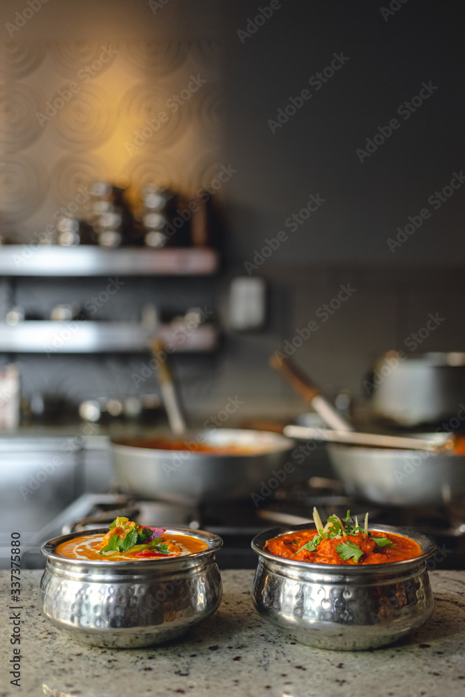 Fotografie Indian cuisine dish on a restaurant table